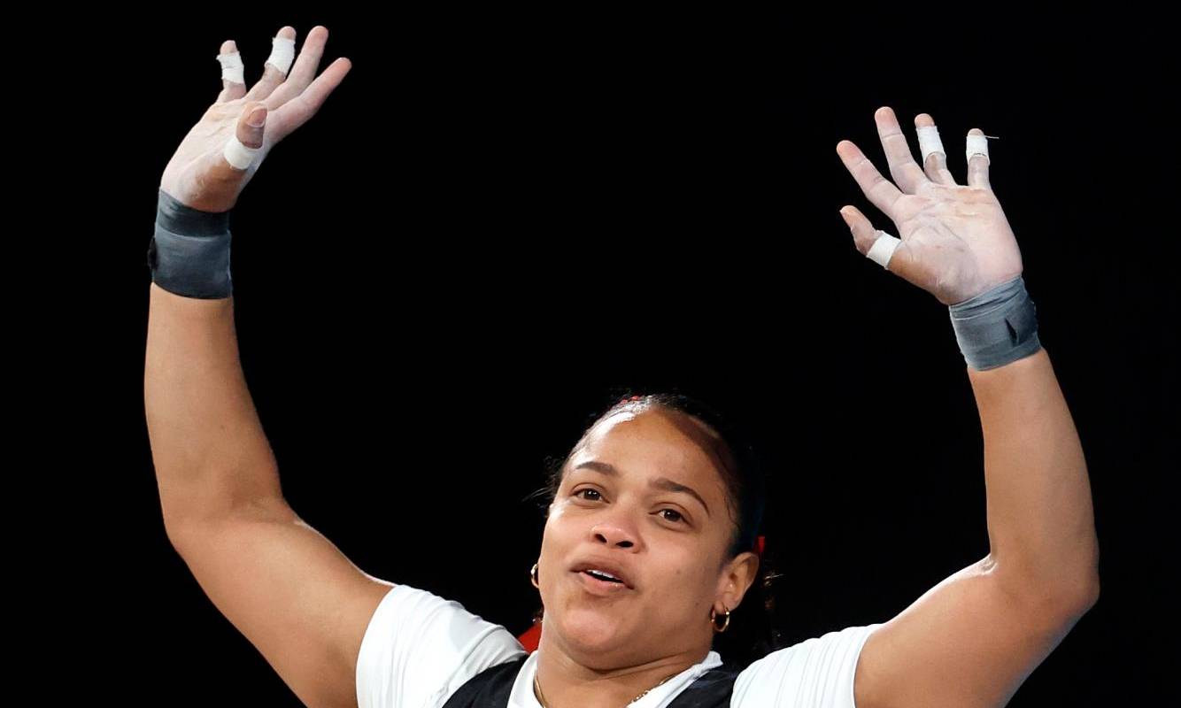 Mari Leivis Sánchez, quien nació en Turbo, está dedicada a las pesas desde que tenía 13 años y siempre se ha destacado por su potencia. Foto: GETTY