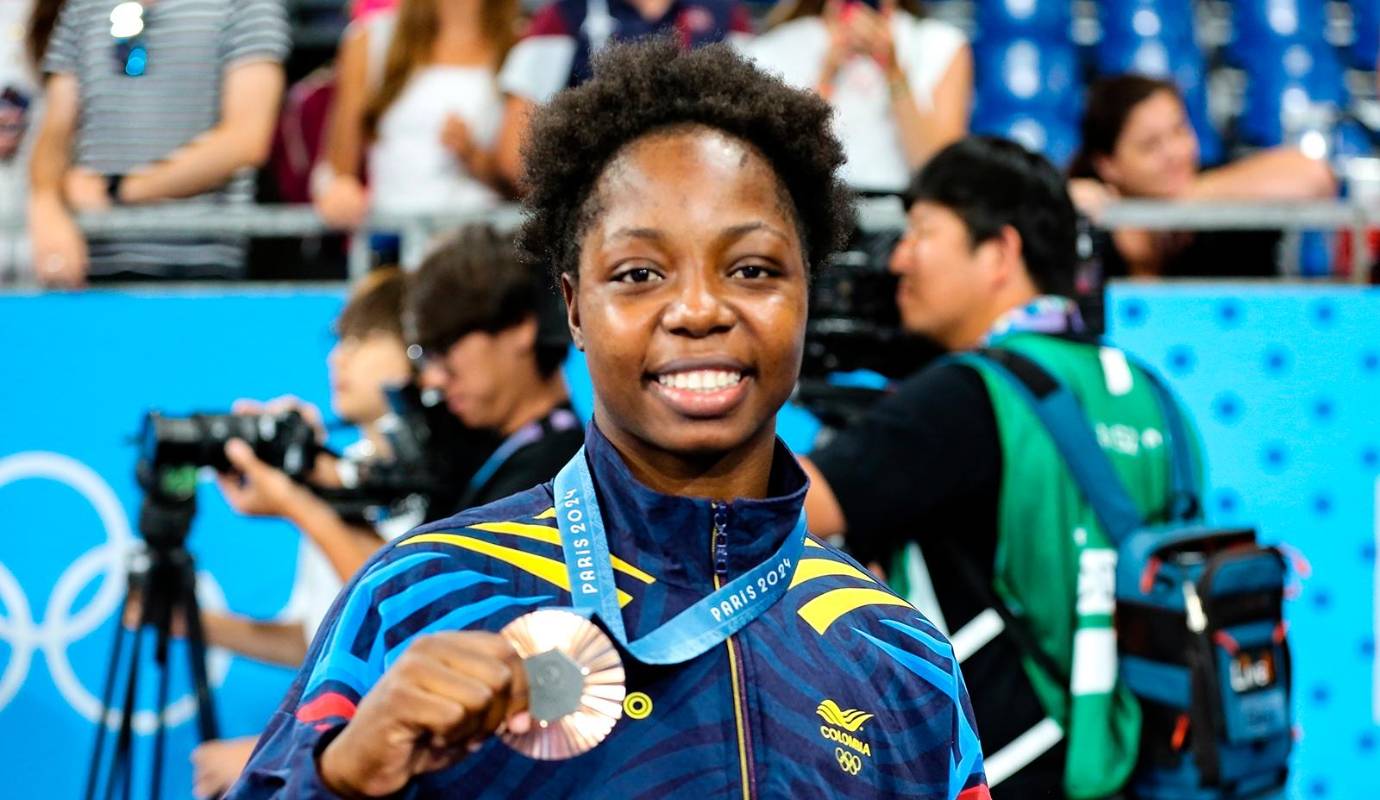 Tatiana venía de ser campeona mundial sub 23, título logrado el año pasado en Pontevedra, España, y también en su palmarés tiene un bronce en la prueba femenina de 76 kg en el Campeonato Mundial de 2023 en Belgrado, Serbia. Foto: Cortesía COC