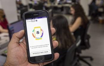 Usuarios han reportado fallas al momento de ingresar a la app de Bancolombia Foto: Edwin Bustamante Restrepo