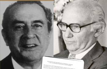 Santiago Mejía Olarte (izq.) y Ricardo Ángel Villa (der.) fueron los cerebros detrás del “Sindicato Antioqueño”, en defensa del empresariado paisa. FOTOS CORTESÍA