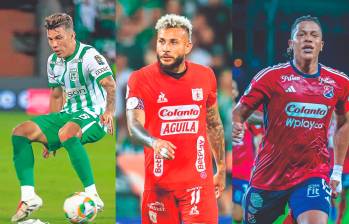 En la fotos Mateus Uribe, jugador más costos del rentado local, Duván Vergara y Jaime Alvarado. FOTOS: EL COLOMBIANO