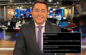 Pablo Arango Robledo es presentador de Noticias Caracol. A través de sus redes realizó la denuncia sobre el robo sufrido. Fotos: Redes sociales