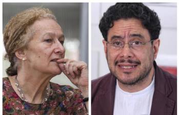 A la izquierda Vera Grabe, jefa negociadora de paz del Gobierno Petro con el ELN. A la derecha, el senador del Pacto Histórico Iván Cepeda. FOTOS: Colprensa y Julio César Herrera Echeverri