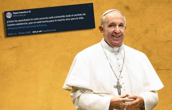El papa Francisco publicó su último mensaje en X el día antes de su fallecimiento. FOTO Colprensa - Montaje EL COLOMBIANO