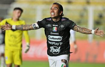 Dayro Moreno es el goleador histórico del fútbol profesional colombiano con 358 goles tras anotar su hat-trick con Once Caldas en Copa Sudamericana. FOTO: REDES SOCIALES COPA SUDAMERICANA