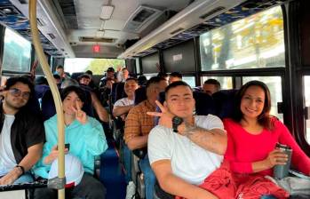 Esta fue la última foto que le tomaron al grupo de estudiantes que regresaba al Quindío tras una salida de campo. FOTO: Cortesía