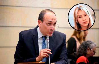 La exconsejera para las Regiones de Presidencia, Sandra Ortiz, y el magistrado de la Corte Constitucional, Vladimir Fernández. FOTO CORTESÍA