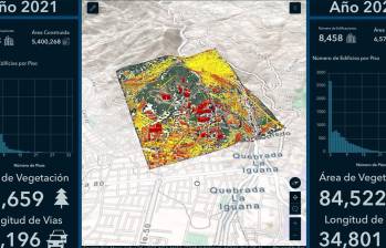 Con imágenes satelitales, la Alcaldía cuida el correcto uso del suelo de Medellín. IMAGEN: CORTESÍA