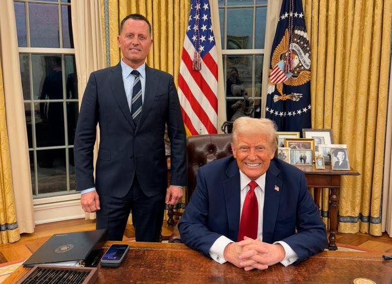Richard Grenell, en compañía del presidente Donald Trump. FOTO: Cortesía