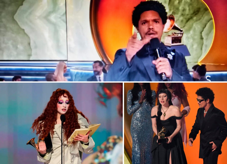 Algunos momentos que dieron de qué hablar tras la gala de los Grammy. FOTOS: Cortesía y AFP